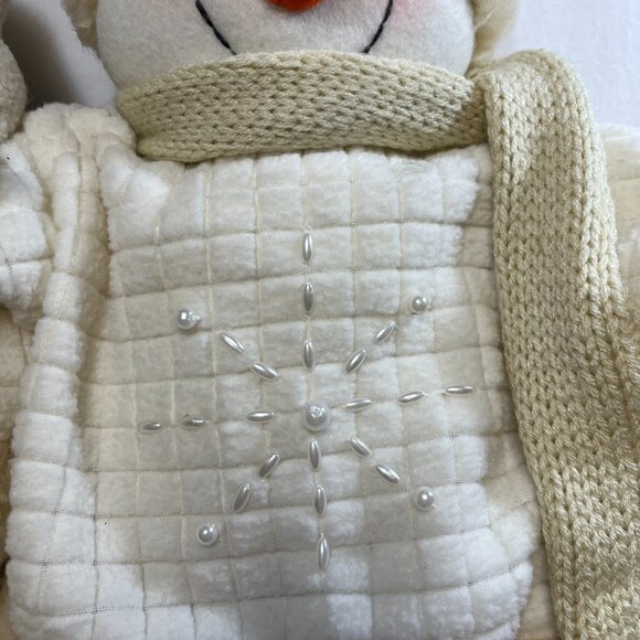 MR & MRS SNOWMAN WEIGHTED SHELF SITTING PLUSH CHRISTMAS HOLIDAY 29" TALL UNIQUE - Picture 7 of 10